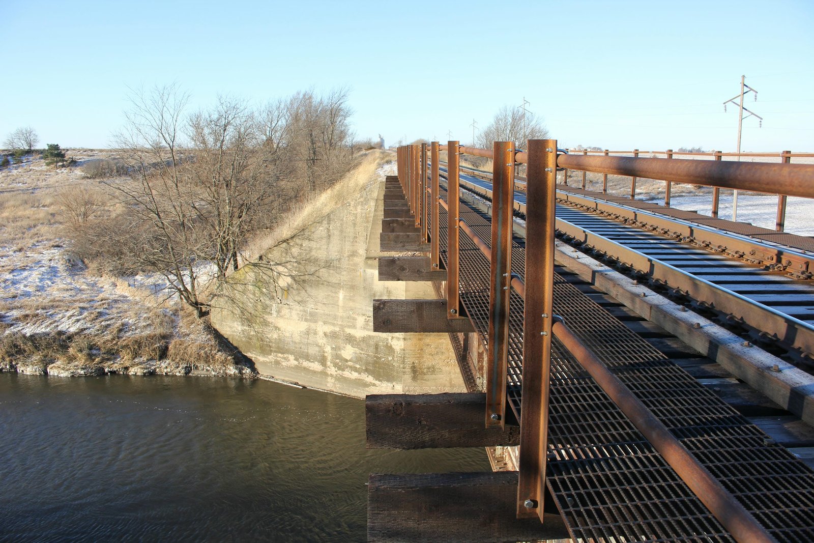 Looking west